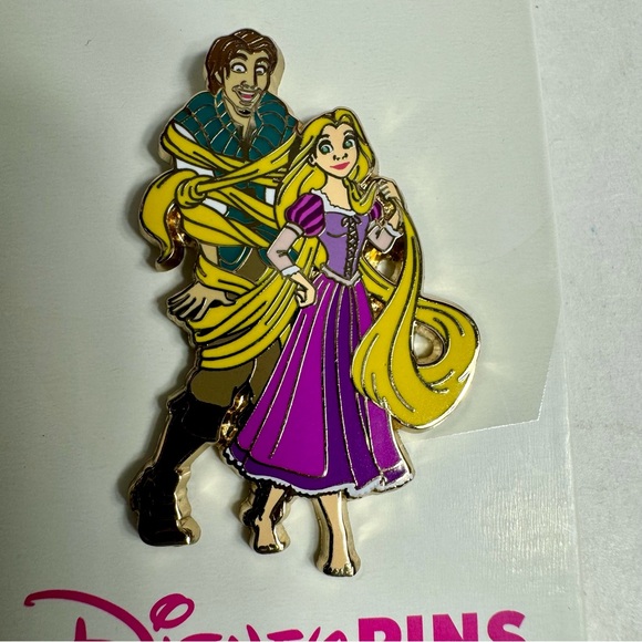 NWT. Disney pin trading Rapunzel and Flynn pin. Rapunzel and all of hair - Picture 1 of 6